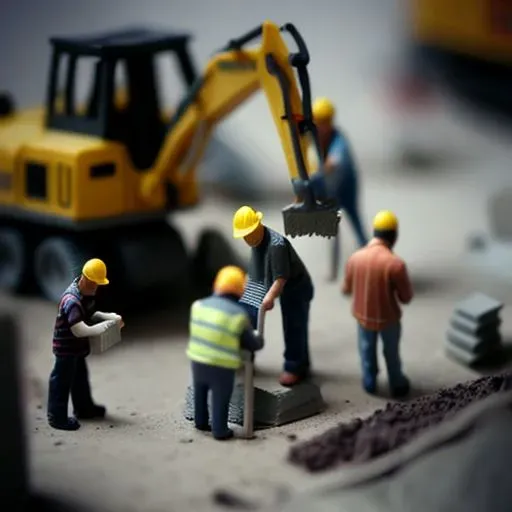 Miniature Toy People In Macro Environments