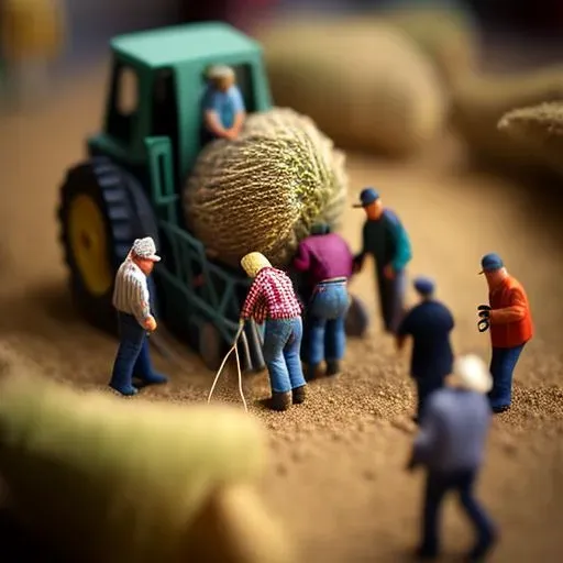 Miniature Toy People In Macro Environments