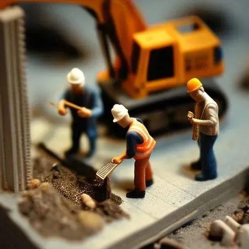 Miniature Toy People In Macro Environments