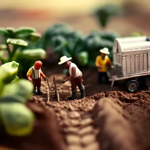 Miniature Toy People In Macro Environments