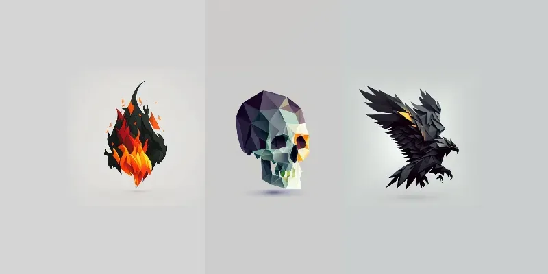 Low Poly HD Logos & Icons generated by undefined