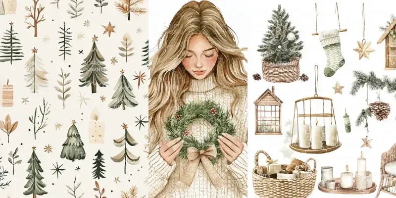 Cozy Rustic Boho Christmas generated by undefined