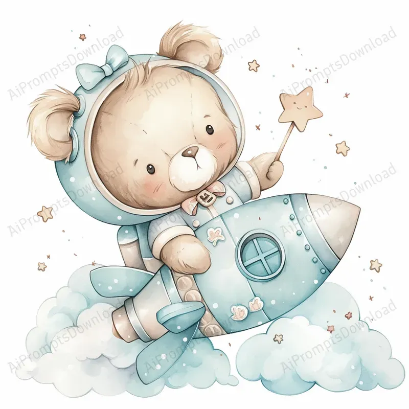 Cute Teddy Baby Shower Air To Sea