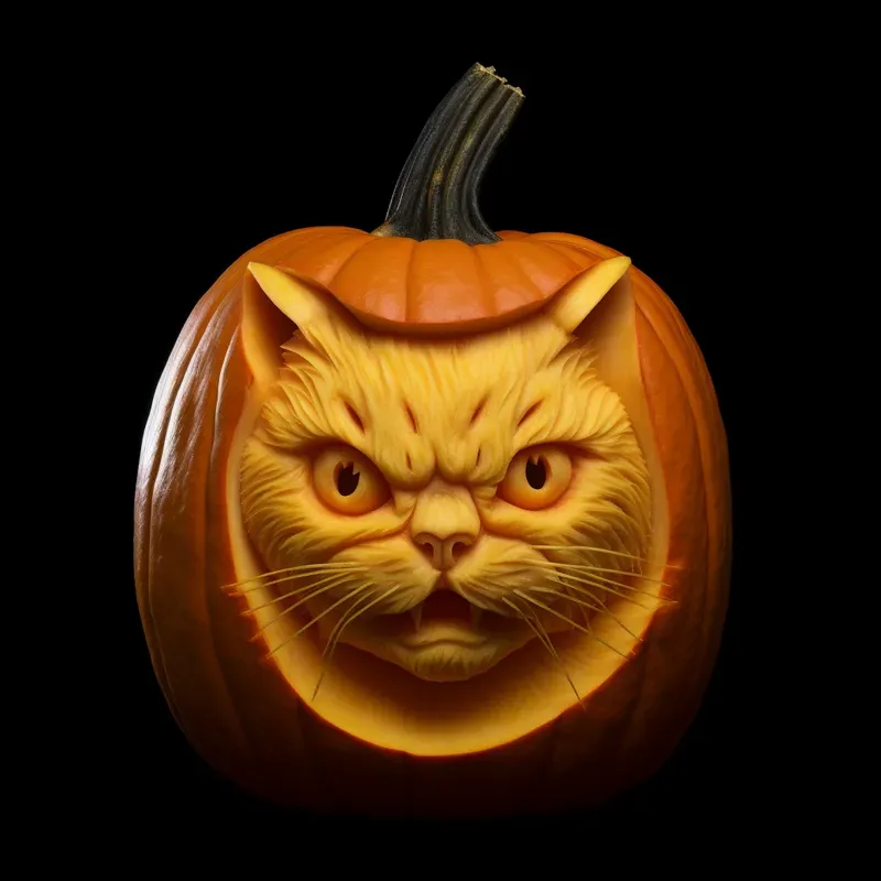 Carved Pumpkin Heads Award Winning Artworks