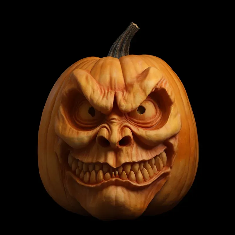 Carved Pumpkin Heads Award Winning Artworks