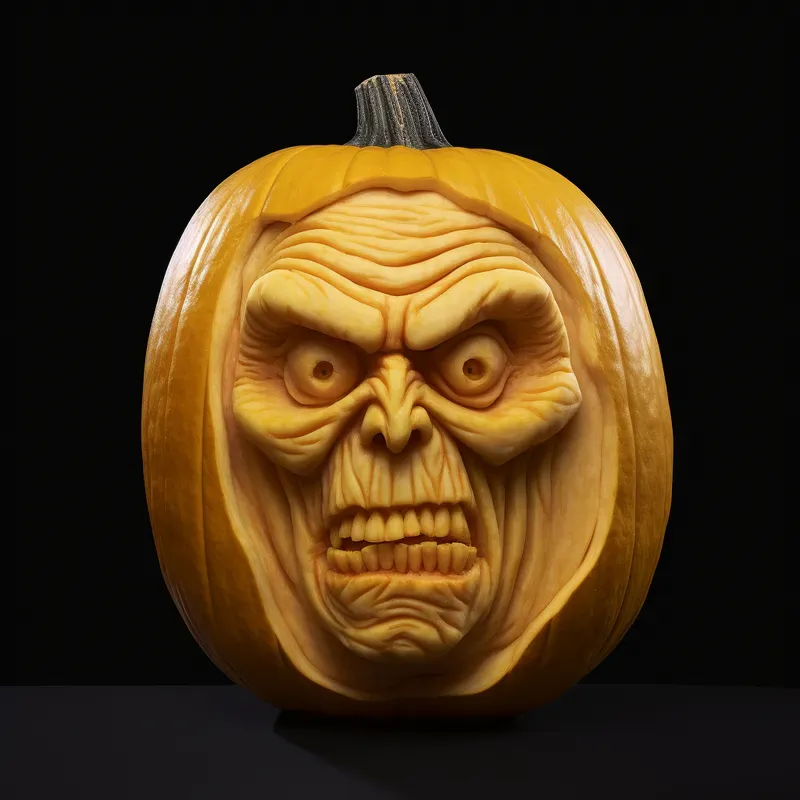 Carved Pumpkin Heads Award Winning Artworks