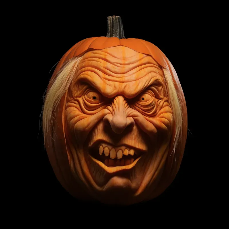 Carved Pumpkin Heads Award Winning Artworks