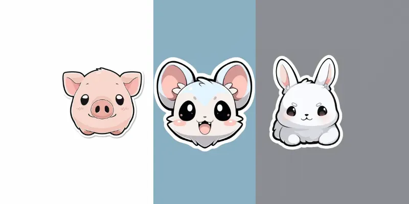 Custom Sticker Chibi Animals generated by undefined