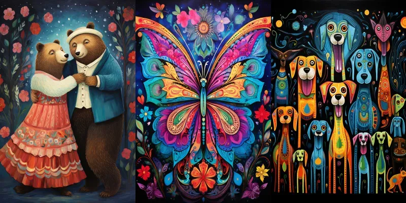 Whimsical Folk Art generated by undefined