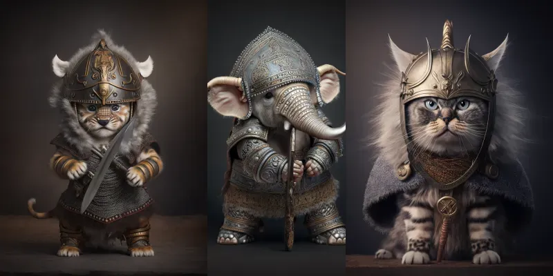 Hyperdetailed Viking Animals generated by undefined