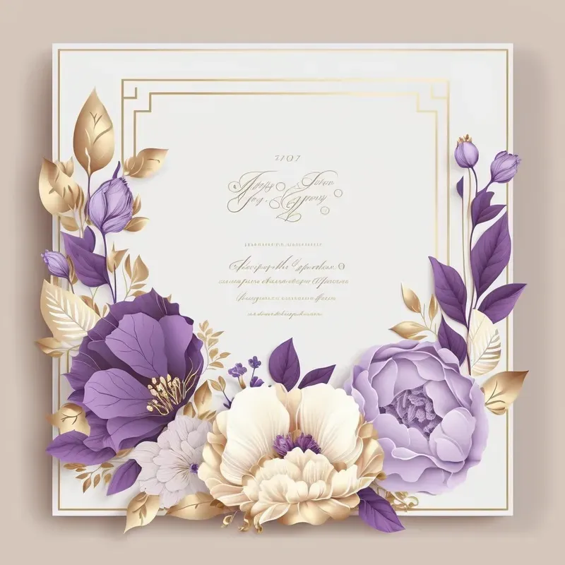 Floral Wedding Invitation Etsy Ready