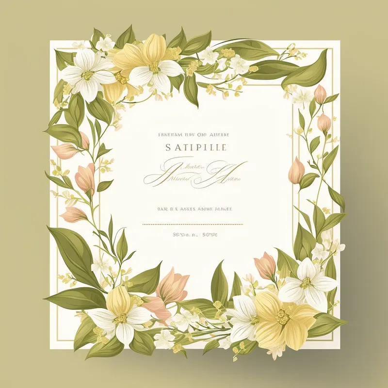 Floral Wedding Invitation Etsy Ready