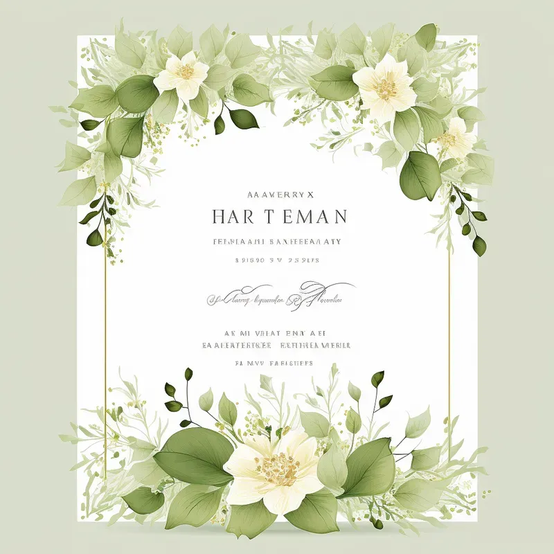 Floral Wedding Invitation Etsy Ready
