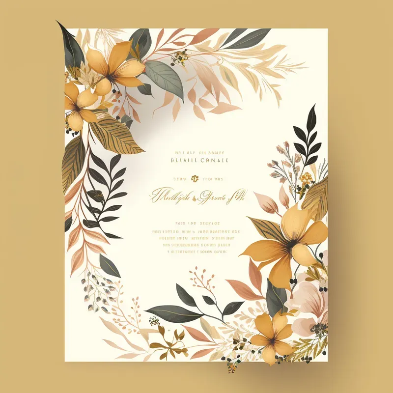 Floral Wedding Invitation Etsy Ready