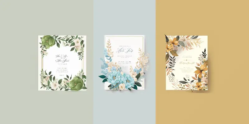 Floral Wedding Invitation Etsy Ready generated by undefined