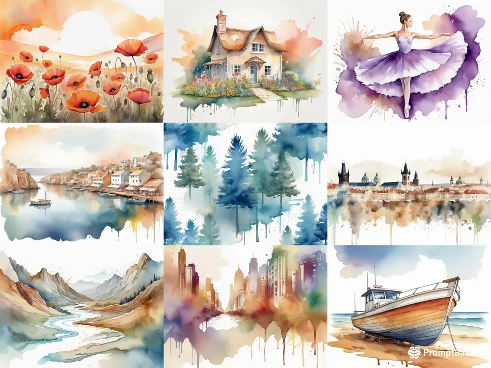 Unfinished Watercolor Illustrations