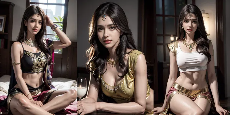 Beautiful Girls In India Fashionclothes generated by undefined