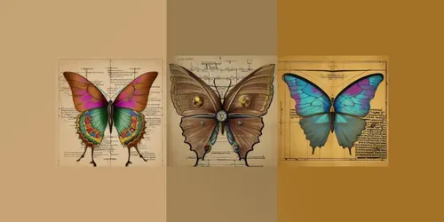 Retro Butterflies generated by stable-diffusion