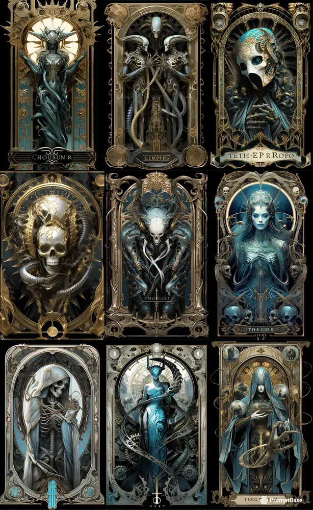 Tarot Cards Hr Giger Edition Style