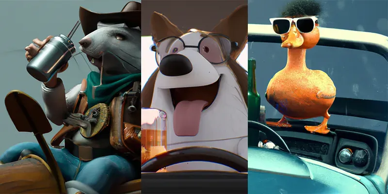Facial Expressions For Anthropomorphic Cartoon Animals generated by undefined