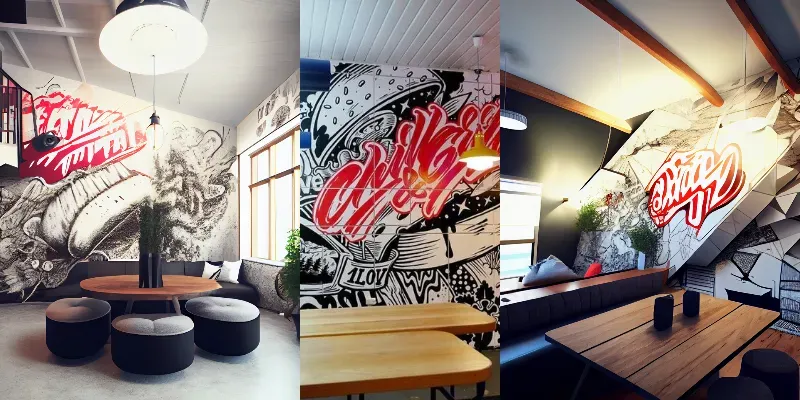 Urban Street Art Interior Designs generated by undefined