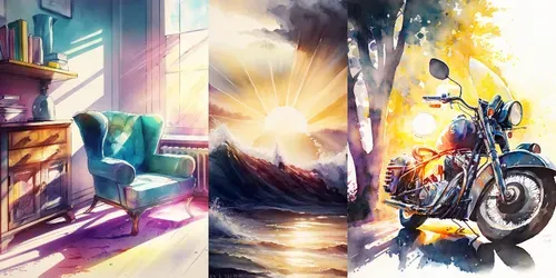 Crayon Water Colored Art generated by midjourney