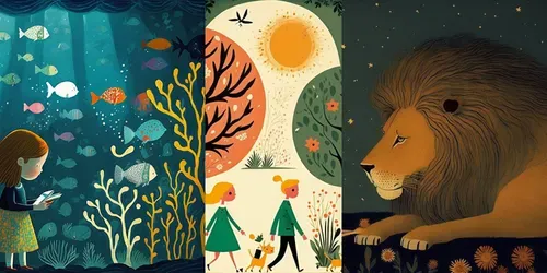 Childrens Storybook Illustrations generated by midjourney