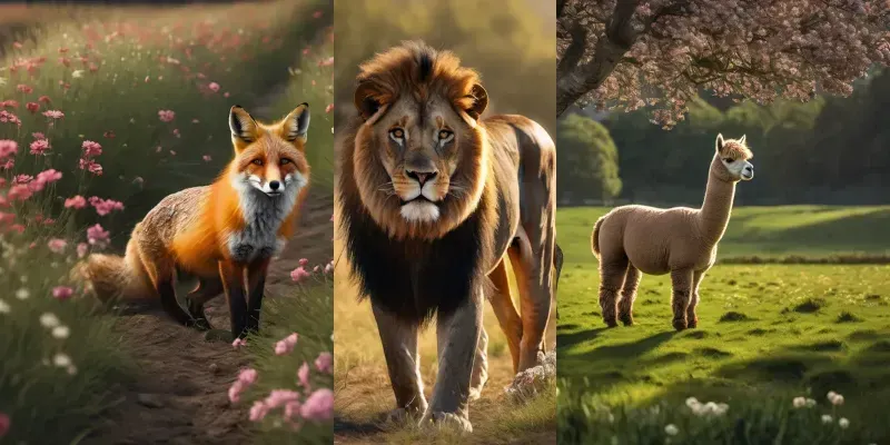Realistic Animals In The Fields generated by undefined