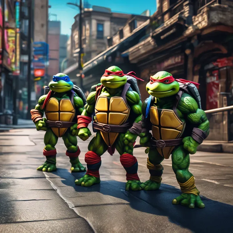 3D Cartoonish 1980s Characters