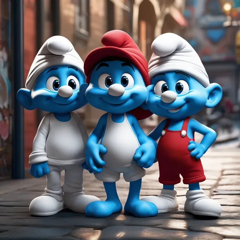 3D Cartoonish 1980s Characters