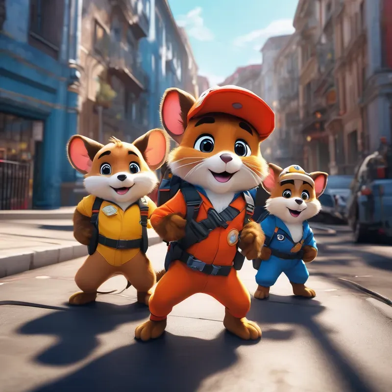 3D Cartoonish 1980s Characters