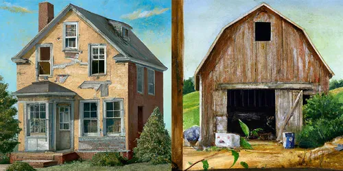 Buildings In Disrepair generated by dalle