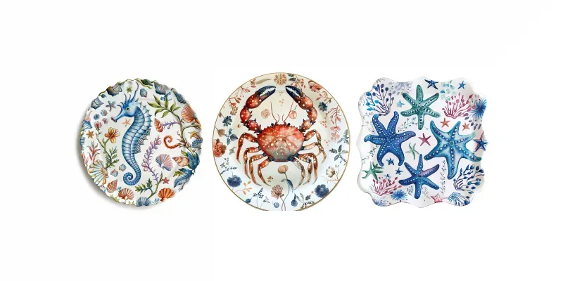 Sea Themed Plates Designs generated by undefined