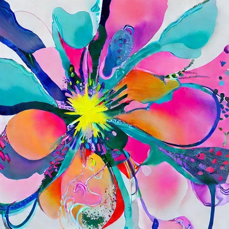 Whimsical Abstract Floral Art