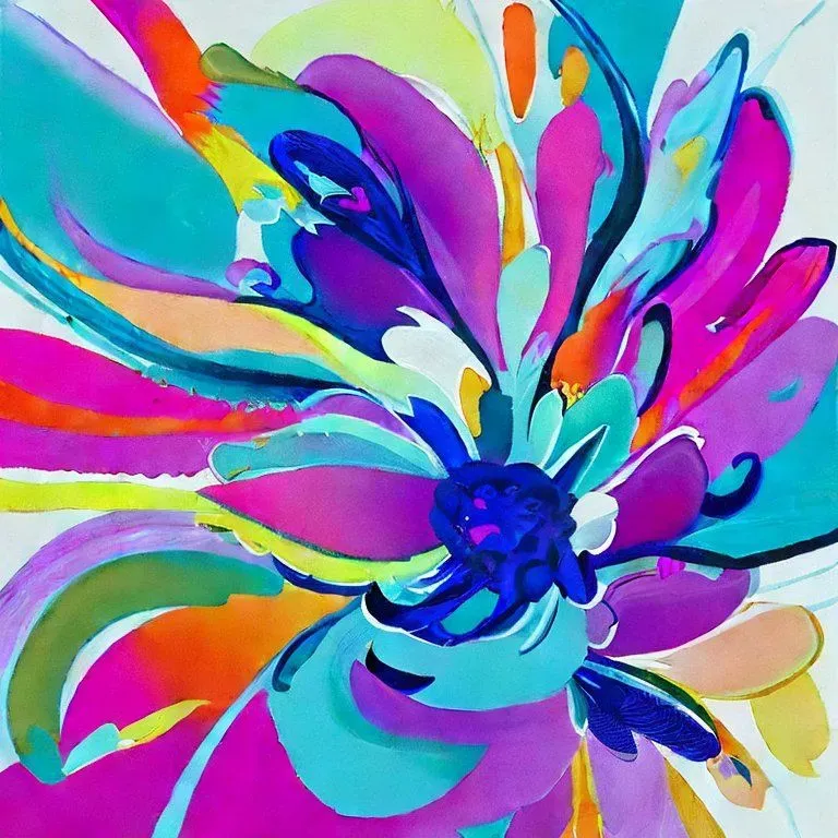 Whimsical Abstract Floral Art