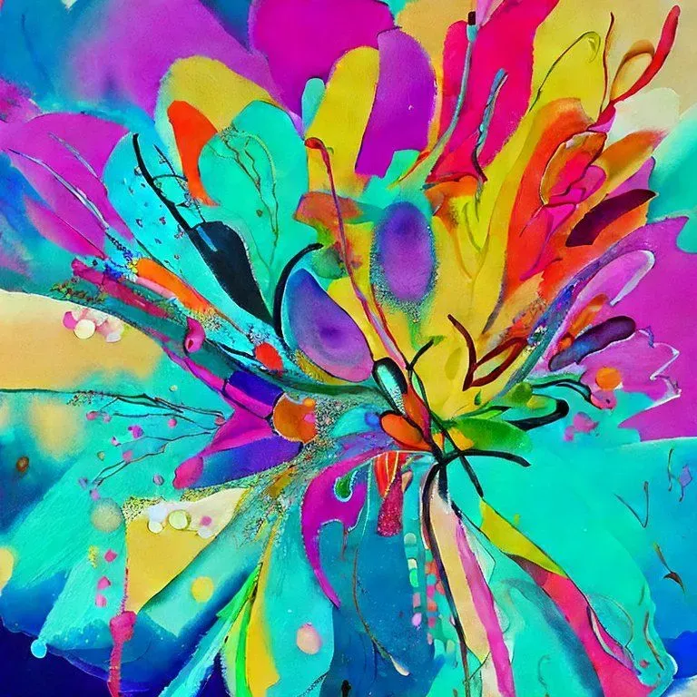 Whimsical Abstract Floral Art