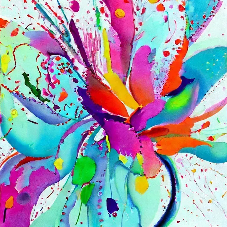Whimsical Abstract Floral Art