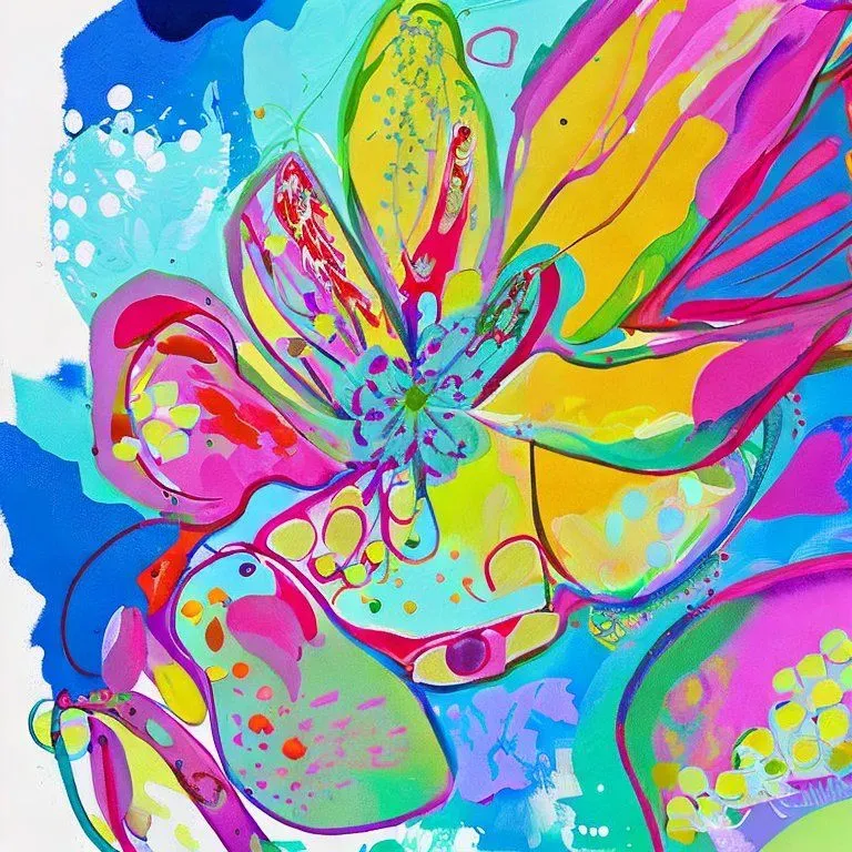 Whimsical Abstract Floral Art