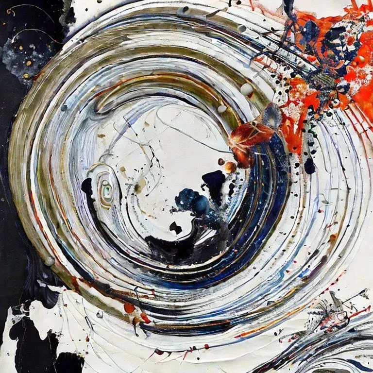 Abstract Expressive Ink Art