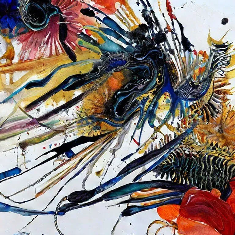 Abstract Expressive Ink Art