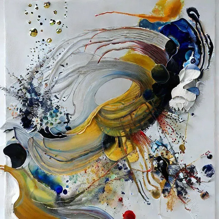 Abstract Expressive Ink Art