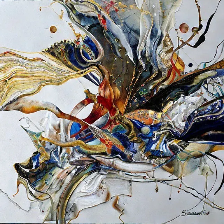 Abstract Expressive Ink Art