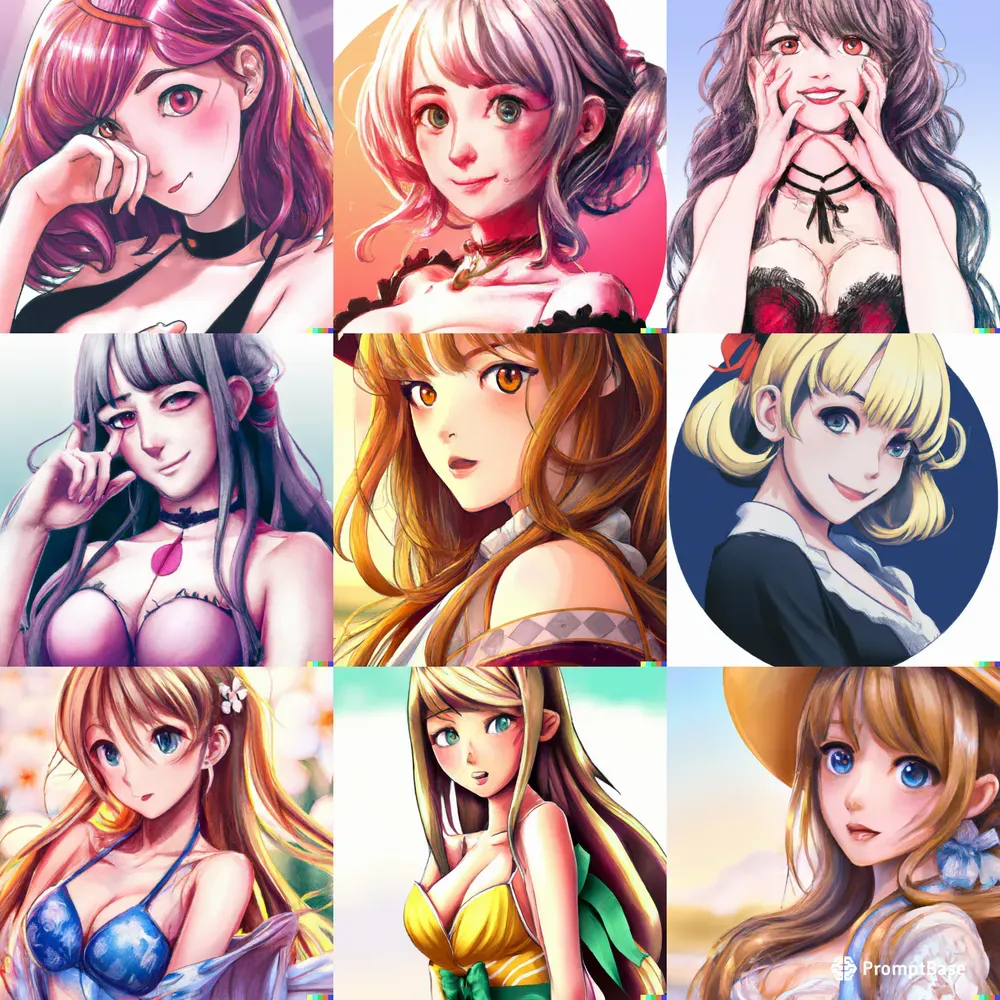 Manga Woman Pin-up Art