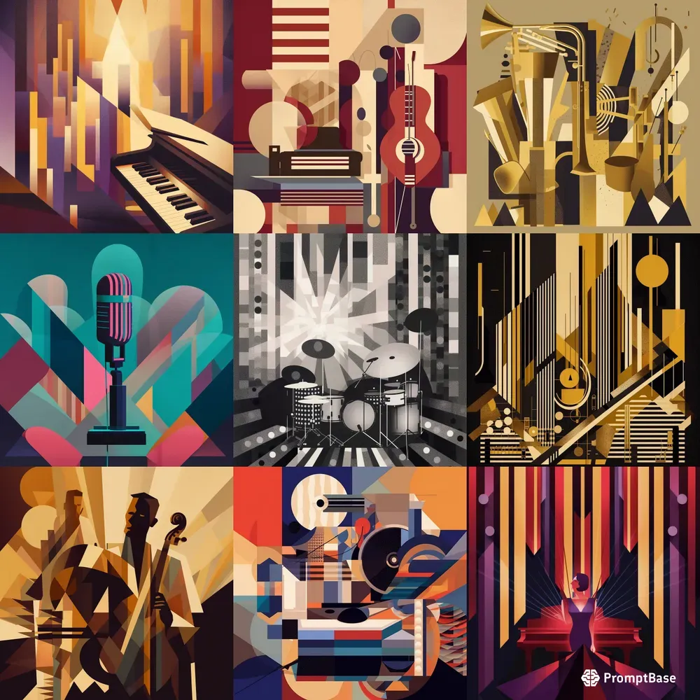 Retro Abstract Jazz Music Album Covers