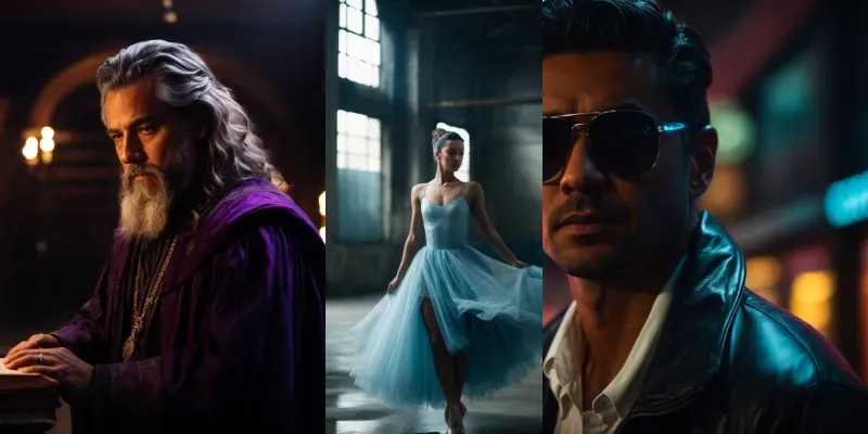 Dramatic Cinematic Shots With Cool Tones generated by undefined