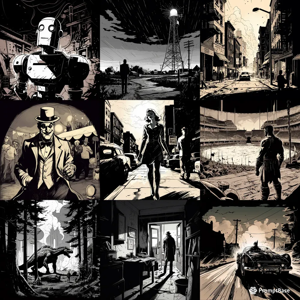 Black And White Comics Noir Style