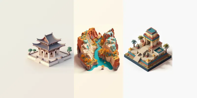 Customizable Isometric Beautiful Scenes generated by undefined