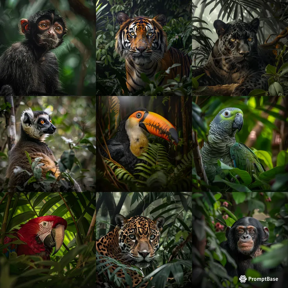 Realistic Jungle Wildlife Photographs