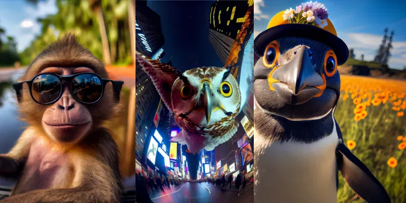 Animal Selfies generated by undefined