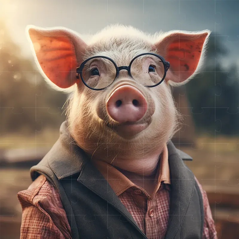 Realistic Animals Wearing Glasses
